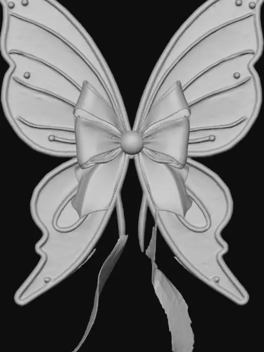 3D model for Chibiusa fairy wings ribbons