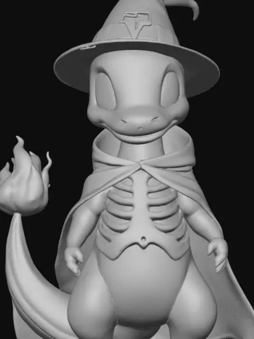 3D model for halloween charmander pokemon nightmare before christmas skelleton