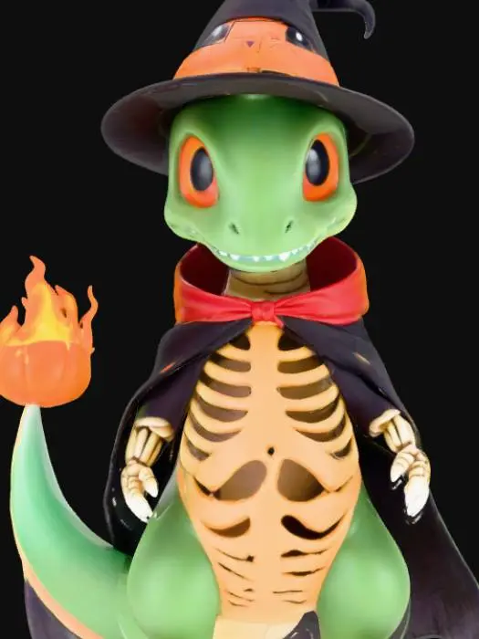 3D model for halloween charmander pokemon nightmare before christmas skelleton