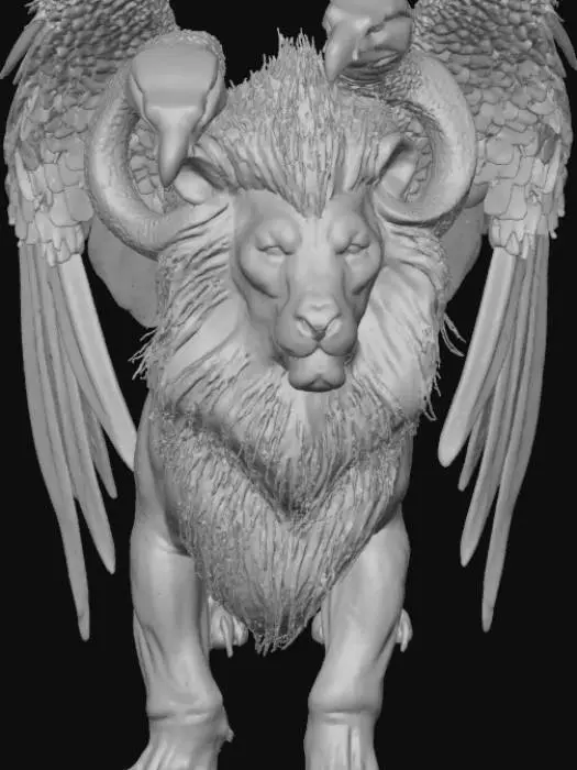 3D model for Creature multiple heads