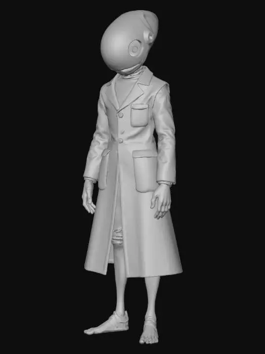 3D model for Alien ufo abduction humanoid hybrid