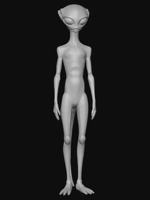 3D model for Alien ufo abduction humanoid hybrid