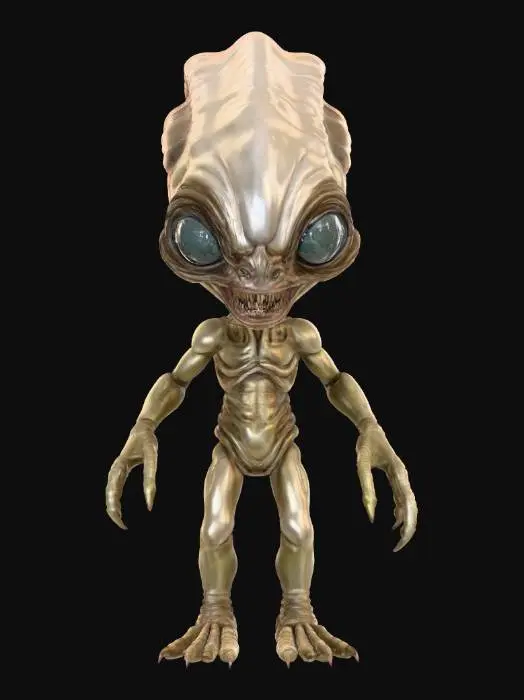 3D model for alien head scary