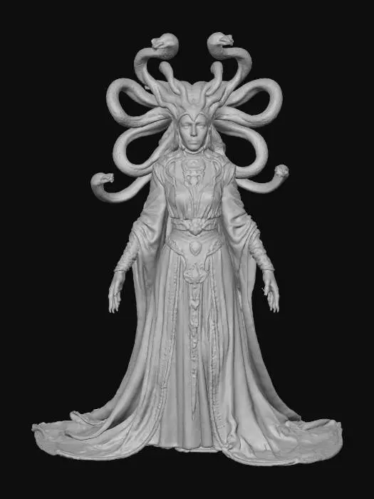 3D model for hydra humanoid female queen