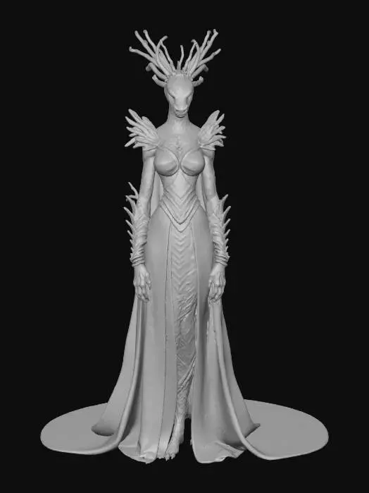3D model for hydra humanoid female queen