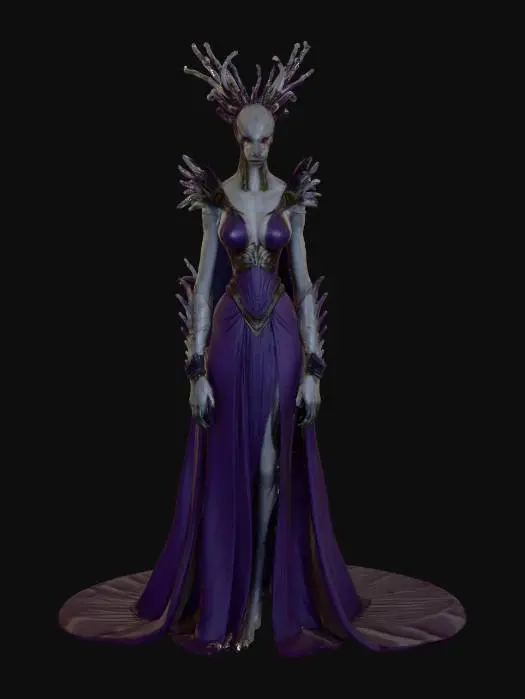 3D model for hydra humanoid female queen