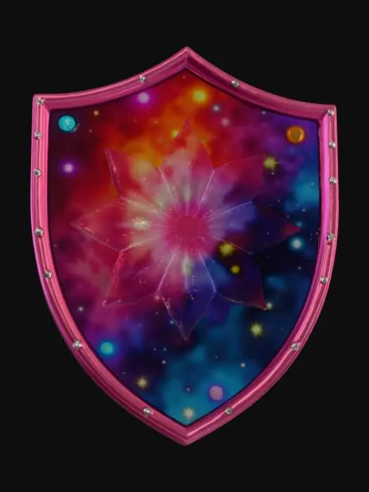 3D model for Mystical Shield girly pink rainbow galaxy