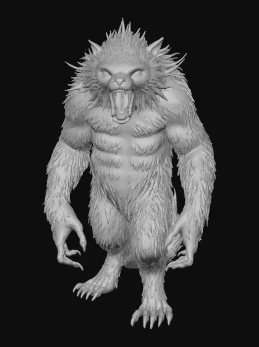 3D model for Demon sloth cryptids mythic scary