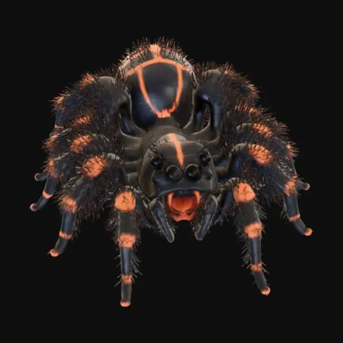 3D model for Baby spider hybrid with open jaw