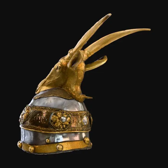 3D model for Helmet with Ibex Motif