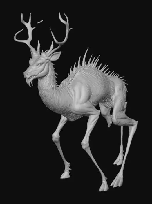 3D model for Fierce Stag Creature