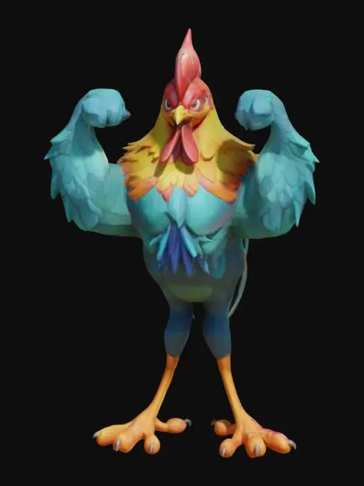 3D model for Strong Rooster
