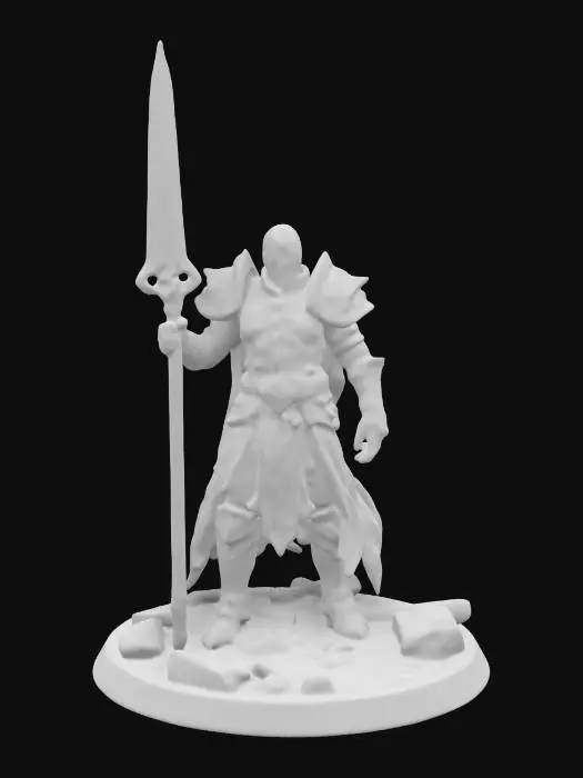 3D model for an ultra-high quality, high poly, 4k resolution 3d model. Elder Scrolls: Morrowind themed Warhammer miniature. Intricately detailed base with debris and gore that reflects the post-apocalyptic setting.