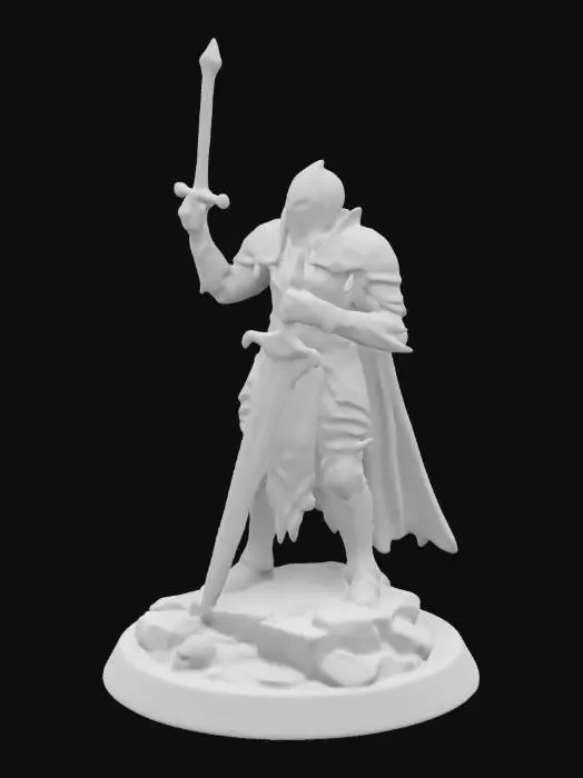 3D model for an ultra-high quality, high poly, 4k resolution 3d model. Fable themed Warhammer miniature. Intricately detailed base that reflects the post-apocalyptic setting.