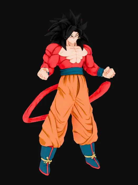 3D model for Super Saiyan 4 Warrior