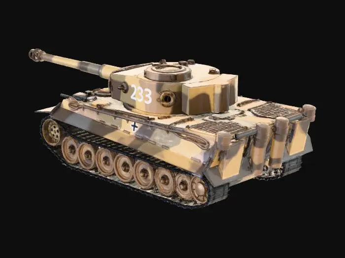 3D model for Tiger I Tank Illustration