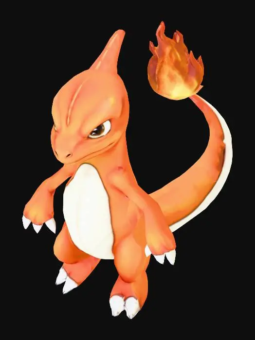 3D model for Fiery Reptile Warrior