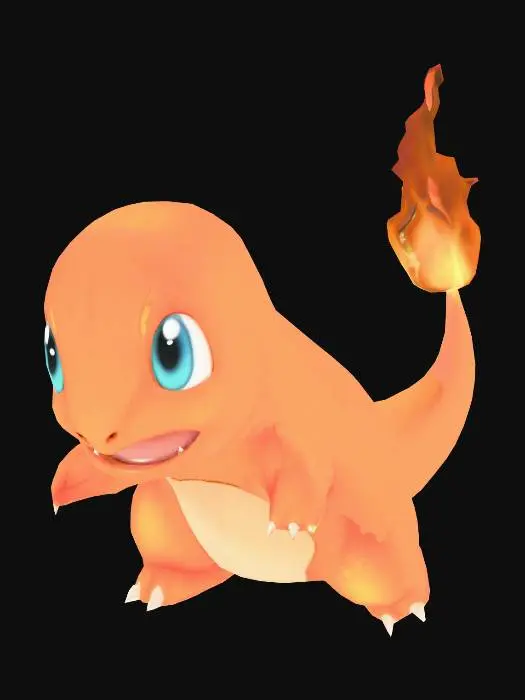 3D model for Glumanda Pokémon