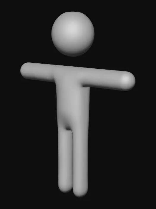 3D model for T-Pose Silhouette