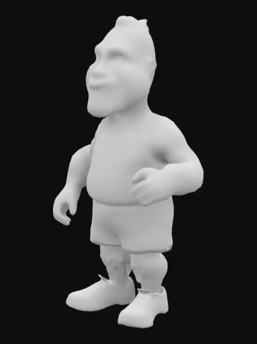 3D model for shaquille o' neil but hes half fried chicken and watermelon