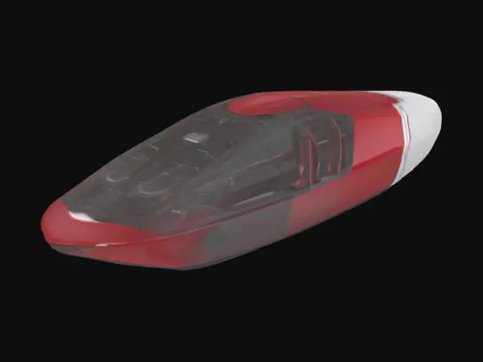 3D model for Futuristic Capsule Vehicle