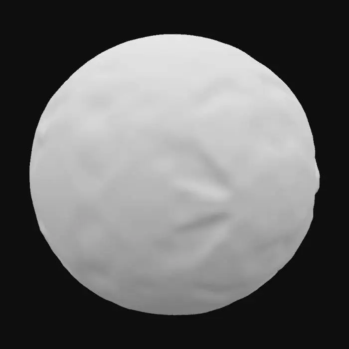 3D model for grey blueish moon with craters 