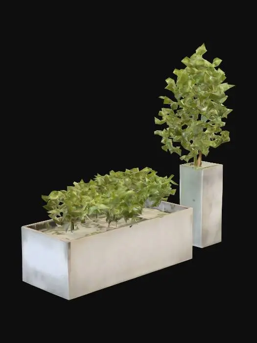 3D model for Concrete Planters with Greenery