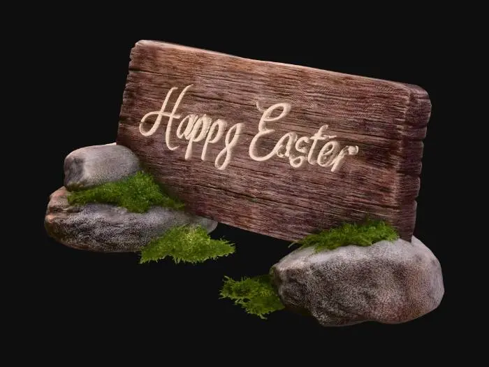 3D model for Rustic Easter Sign