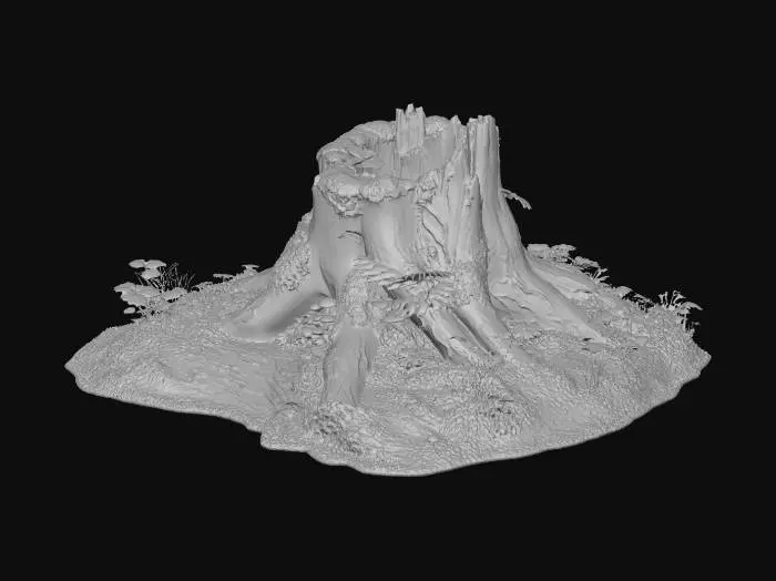 3D model for Moss-Covered Stump