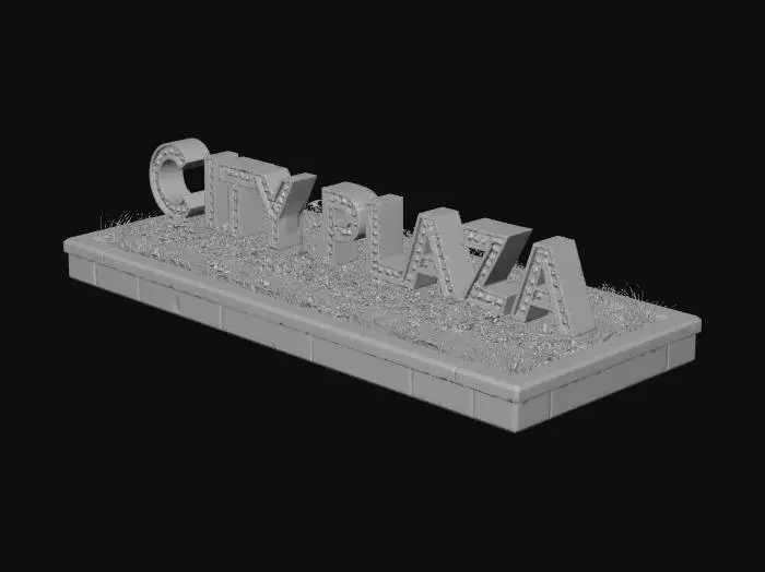 3D model for city plaza