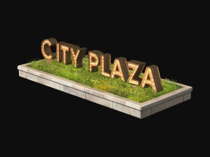 3D model for city plaza