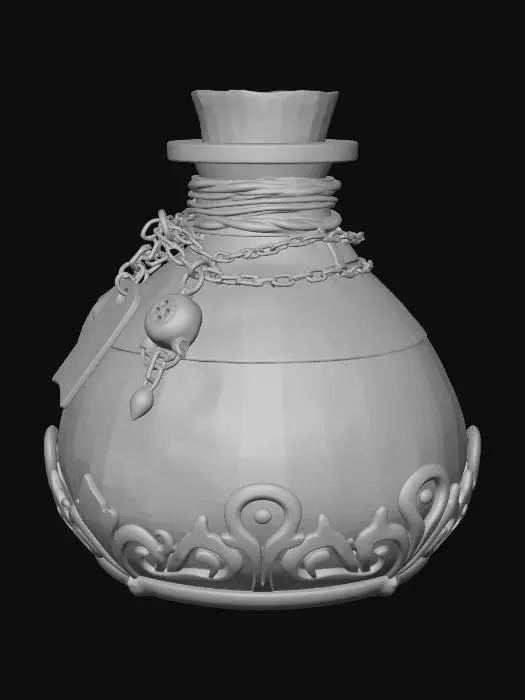 3D model for witch bottle