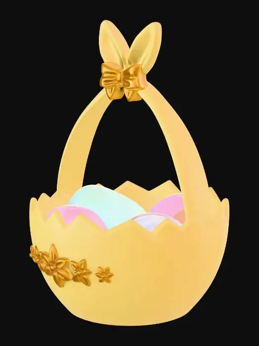 3D model for Golden Easter Basket