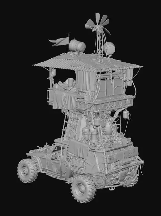 3D model for car postapokalypse