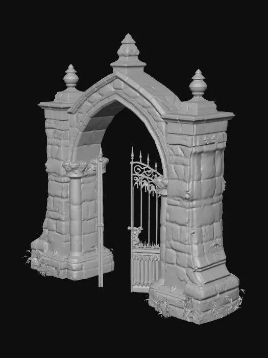 3D model for Stone Arch Gate