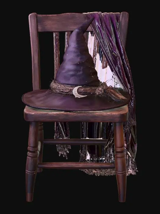 3D model for Witch Hat on a Rustic Chair