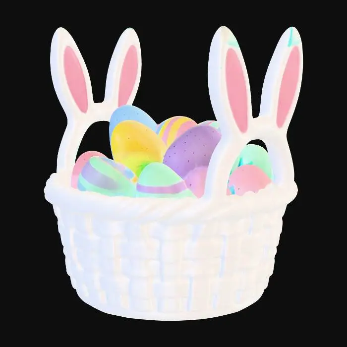 3D model for Easter Basket with Bunny Ears