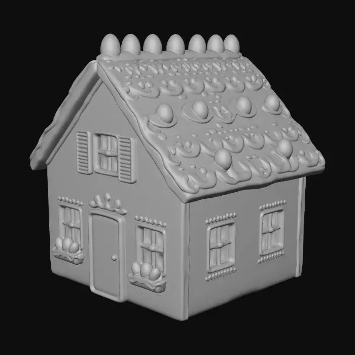 3D model for Pastel Easter Gingerbread House