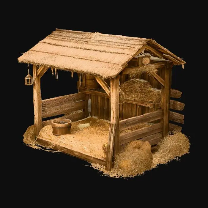 3D model for Thatched Hay Shelter