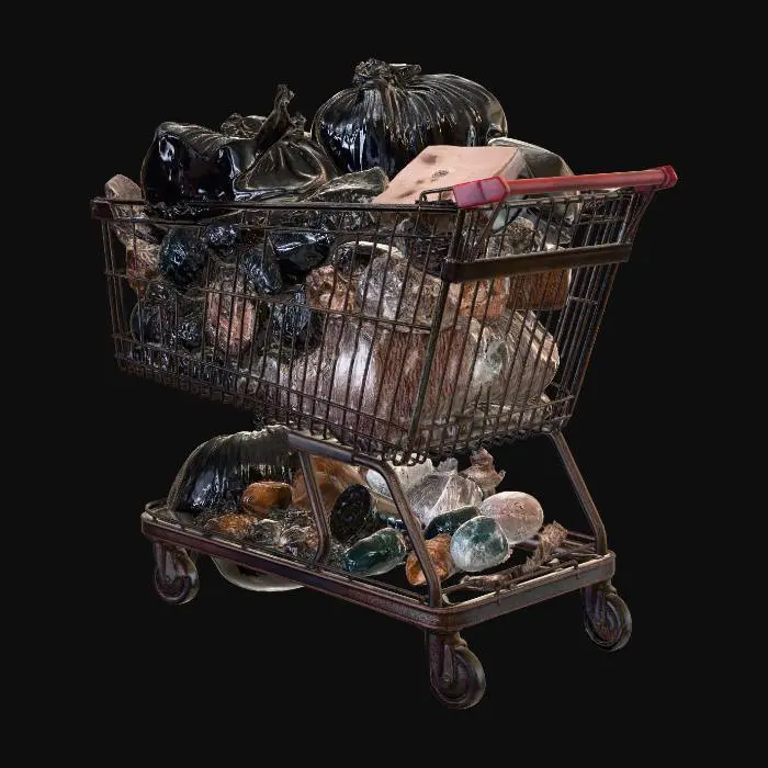 3D model for Cart Full of Trash