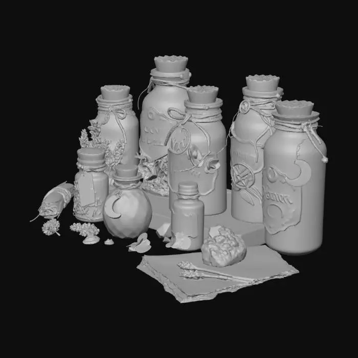 3D model for Vials of Moonlit Magic
