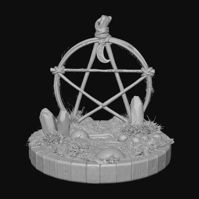3D model for Moonlit Pentacle Garden