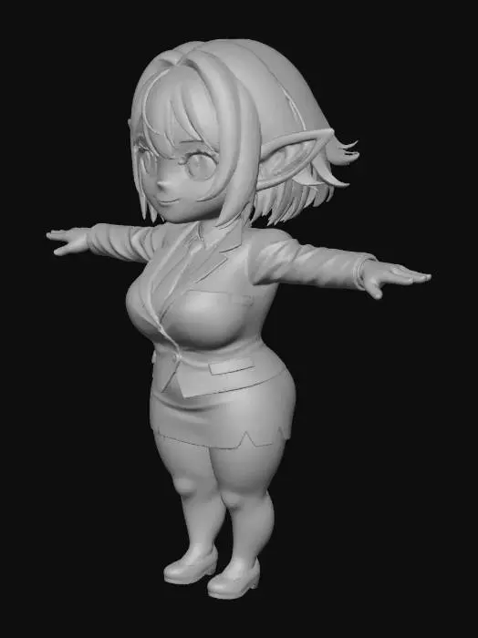 3D model for Elven Businesswoman goblin