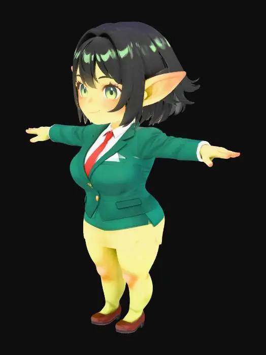 3D model for Elven Businesswoman goblin