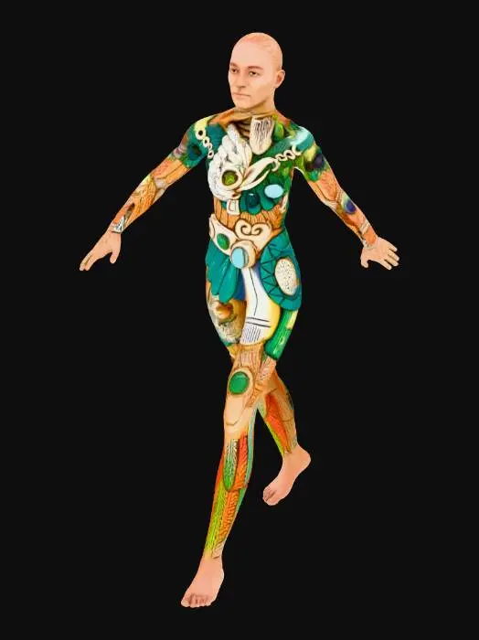 3D model for Colorful Totem Body Art