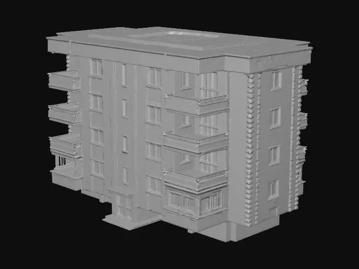 3D model for Urban apartment . 5 floor. with balcony
