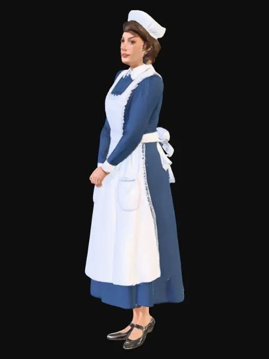 3D model for Vintage Maid Illustration