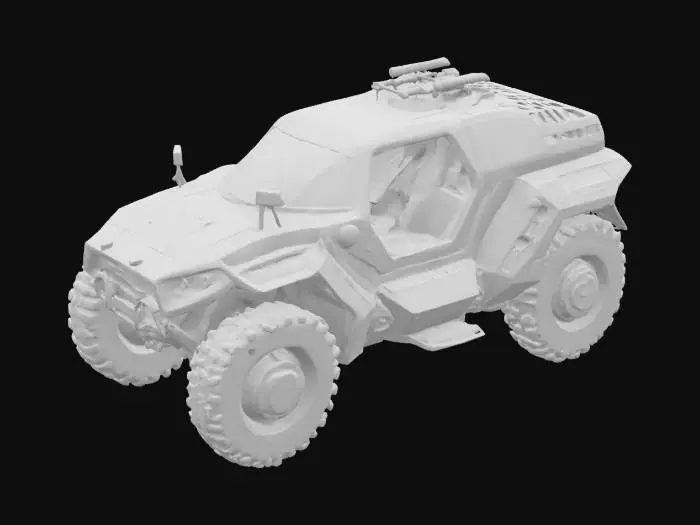 3D model for  sci-fi armor apc