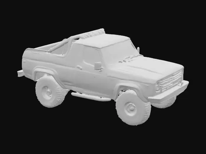 3D model for rusty pickup ford bronco 