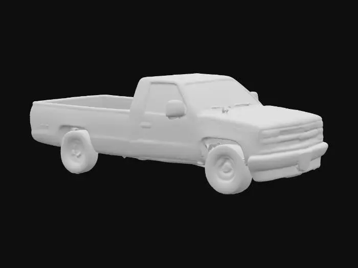 3D model for rusty pickup chevrolet silvirado